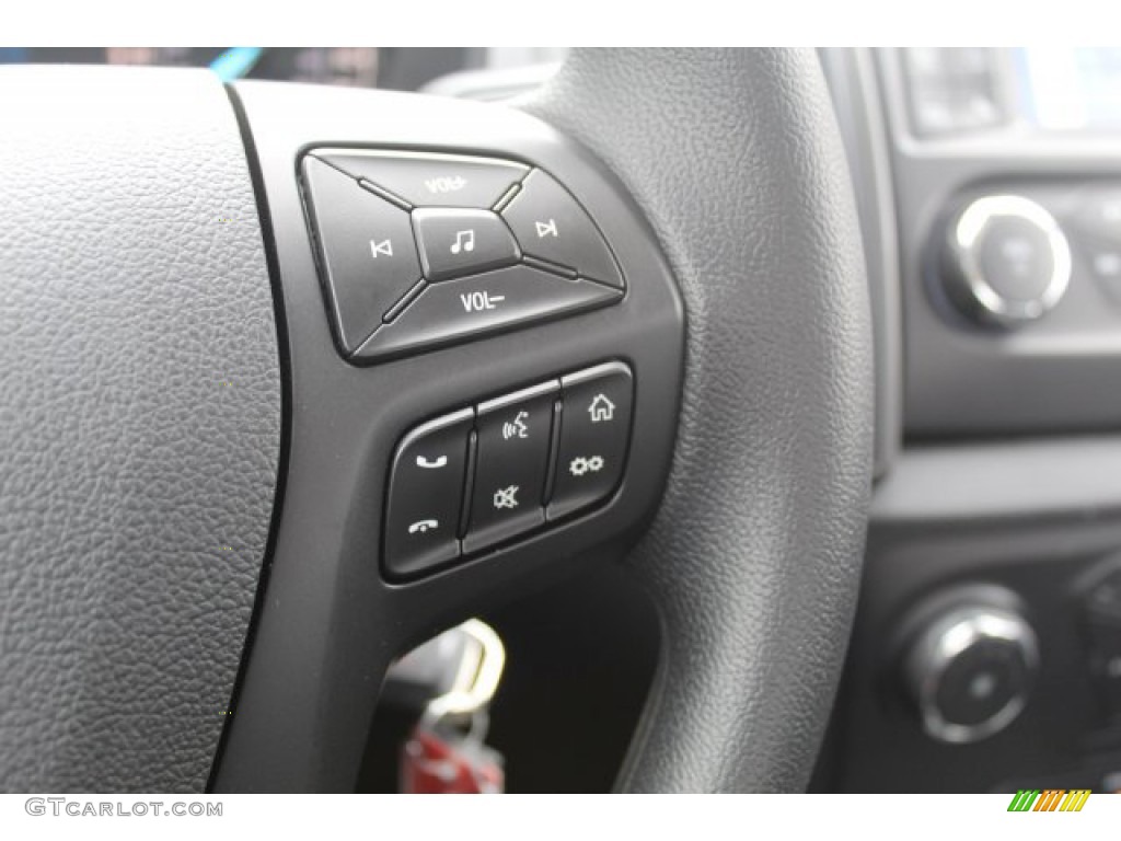 2020 Ford Ranger XL SuperCrew Ebony Steering Wheel Photo #136797857