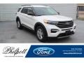 2020 Star White Metallic Tri-Coat Ford Explorer XLT  photo #1