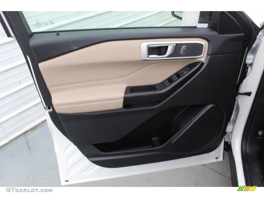 2020 Explorer XLT - Star White Metallic Tri-Coat / Sandstone photo #8