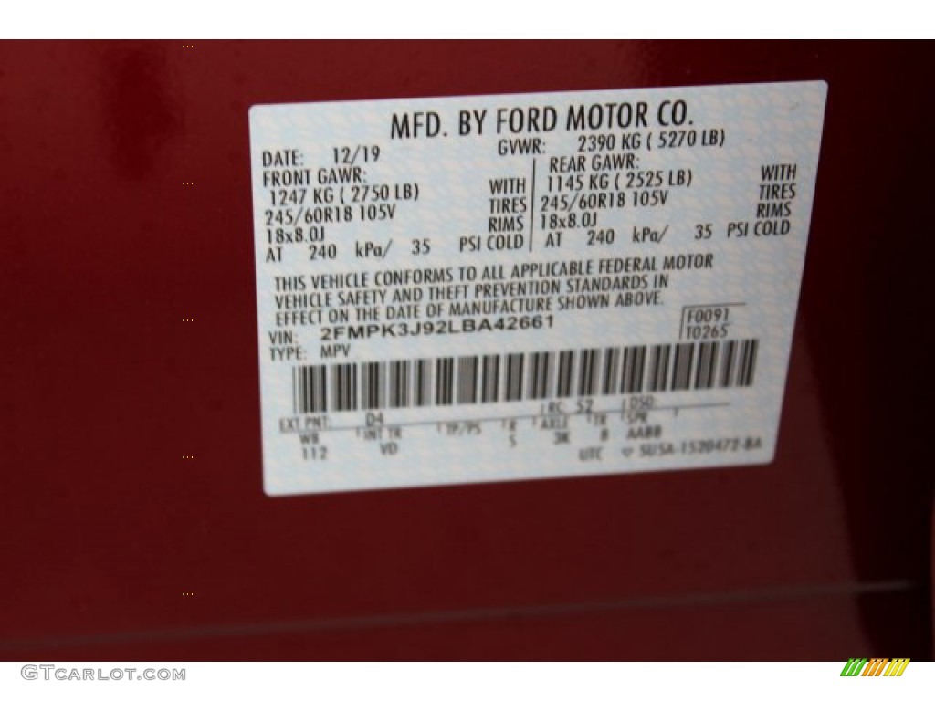 2020 Edge SEL - Rapid Red Metallic / Dune photo #28