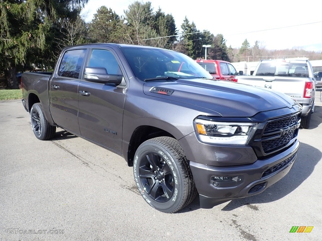 Granite Crystal Metallic 2020 Ram 1500 Big Horn Night Edition Crew Cab 4x4 Exterior Photo #136806431