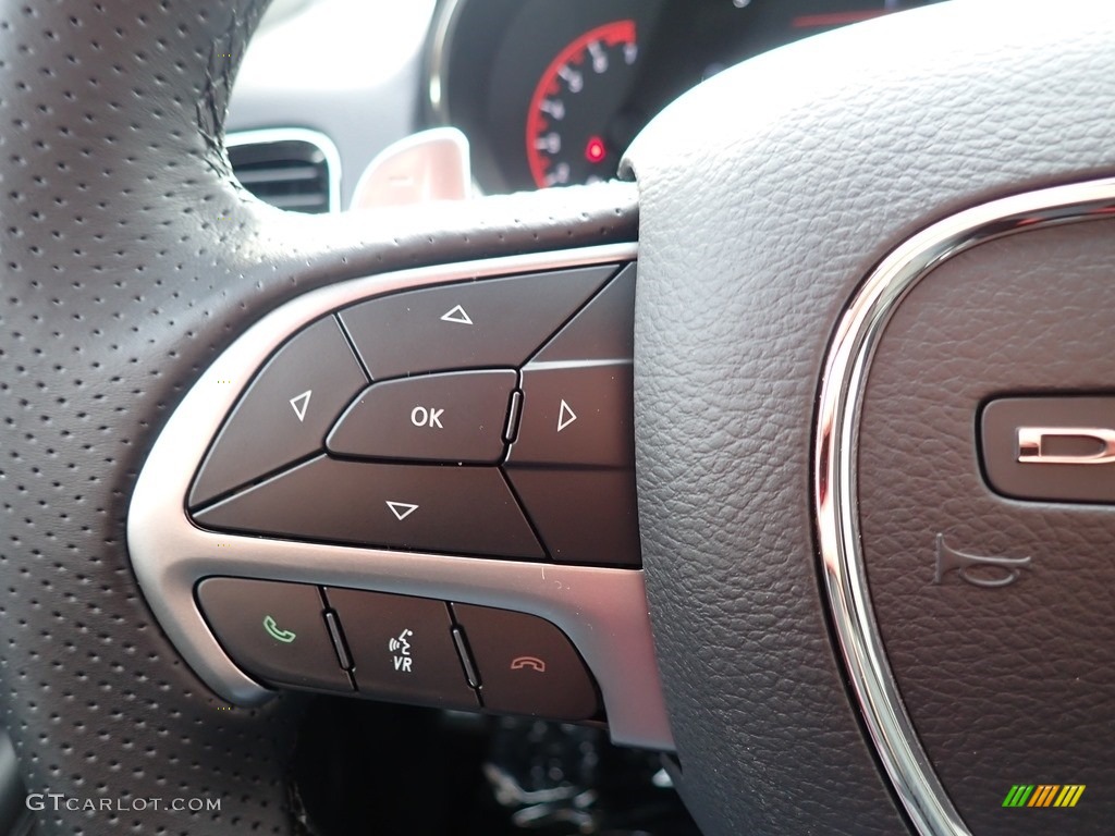 2020 Dodge Durango GT AWD Black Steering Wheel Photo #136807049