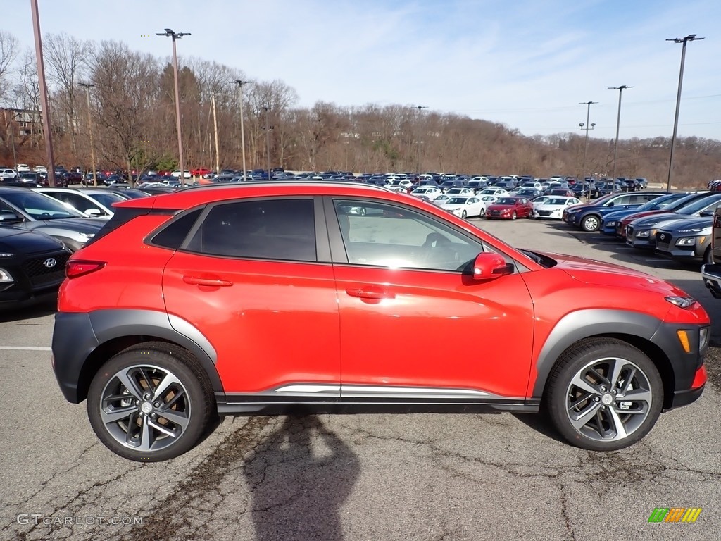 2020 Kona Ultimate AWD - Sunset Orange / Black photo #1