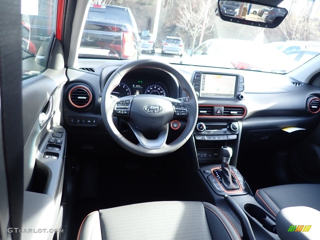 2020 Hyundai Kona Ultimate AWD Black Dashboard Photo #136807223