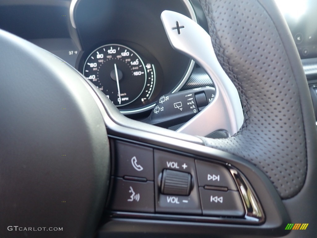2020 Alfa Romeo Stelvio TI Sport AWD Black Steering Wheel Photo #136808207