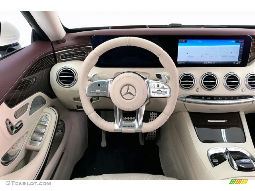 2019 Mercedes-Benz S AMG 63 4Matic Coupe designo Porcelain/Titian Red Dashboard Photo #136811798