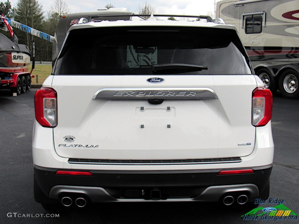 2020 Explorer Platinum 4WD - Star White Metallic Tri-Coat / Sandstone photo #4