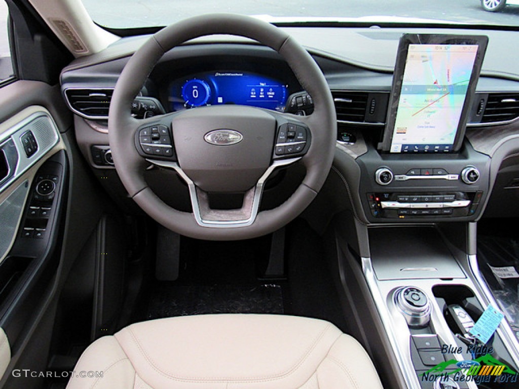 2020 Explorer Platinum 4WD - Star White Metallic Tri-Coat / Sandstone photo #16