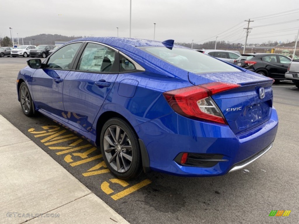 2020 Civic EX Sedan - Aegean Blue Metallic / Black photo #5