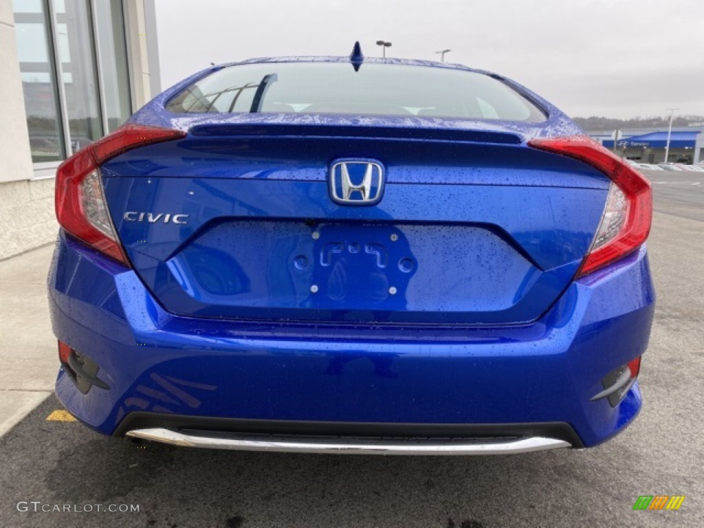 2020 Civic EX Sedan - Aegean Blue Metallic / Black photo #6