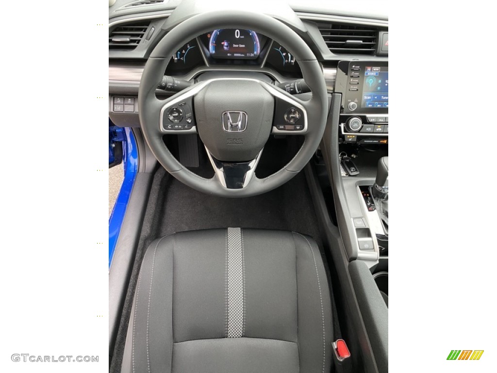 2020 Civic EX Sedan - Aegean Blue Metallic / Black photo #13
