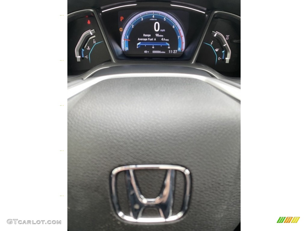 2020 Civic EX Sedan - Aegean Blue Metallic / Black photo #27