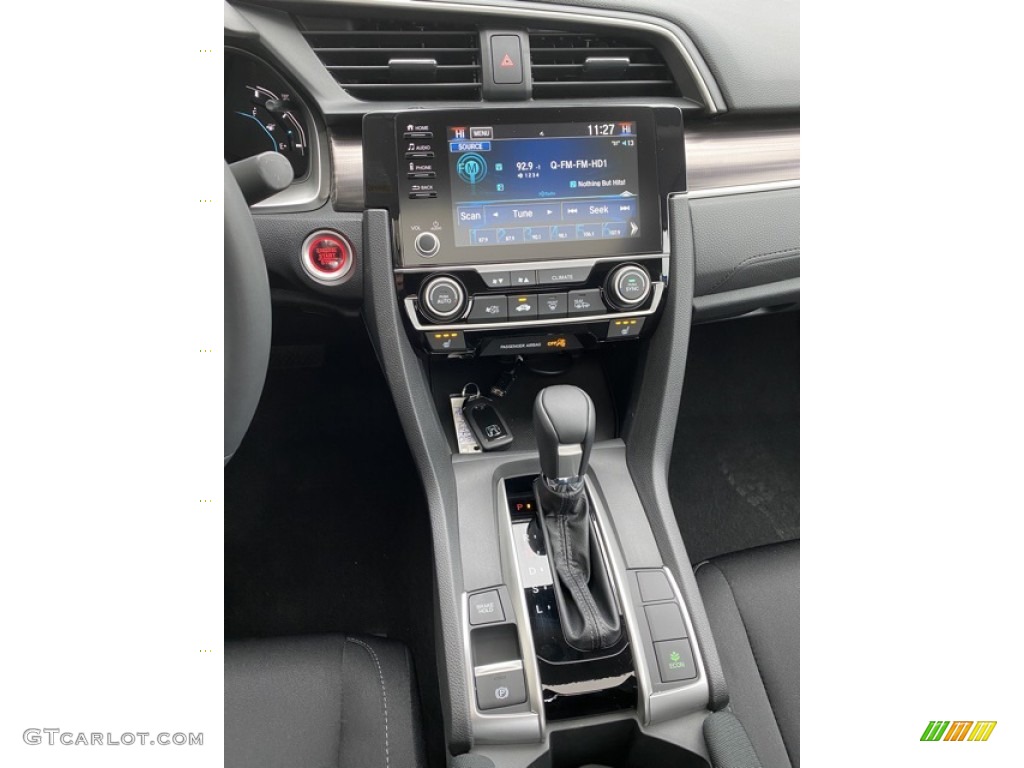 2020 Civic EX Sedan - Aegean Blue Metallic / Black photo #28