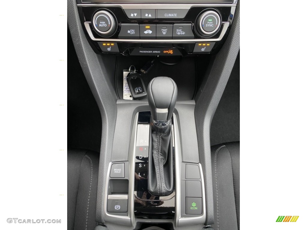 2020 Civic EX Sedan - Aegean Blue Metallic / Black photo #30