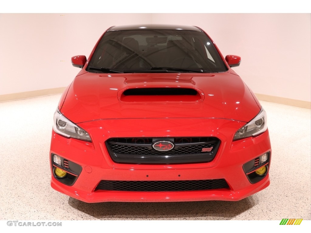 2017 WRX STI - Pure Red / Carbon Black photo #2