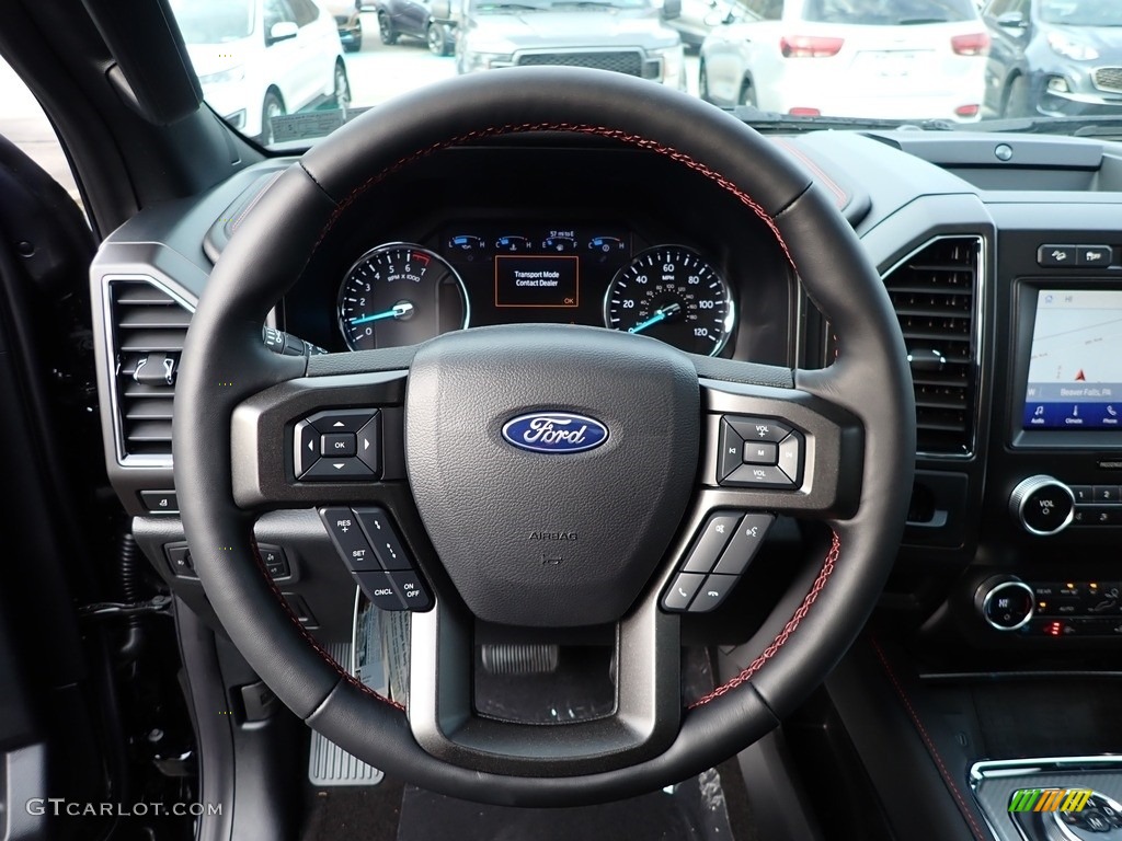 2020 Ford Expedition Limited Max 4x4 Ebony Steering Wheel Photo #136820880