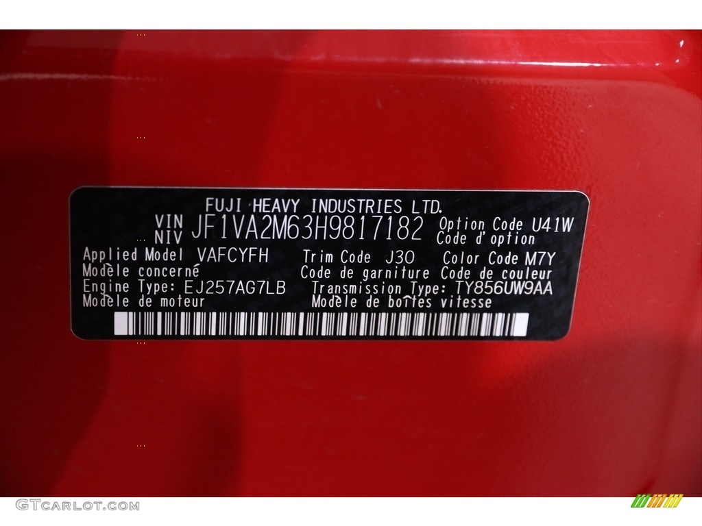 2017 WRX STI - Pure Red / Carbon Black photo #24