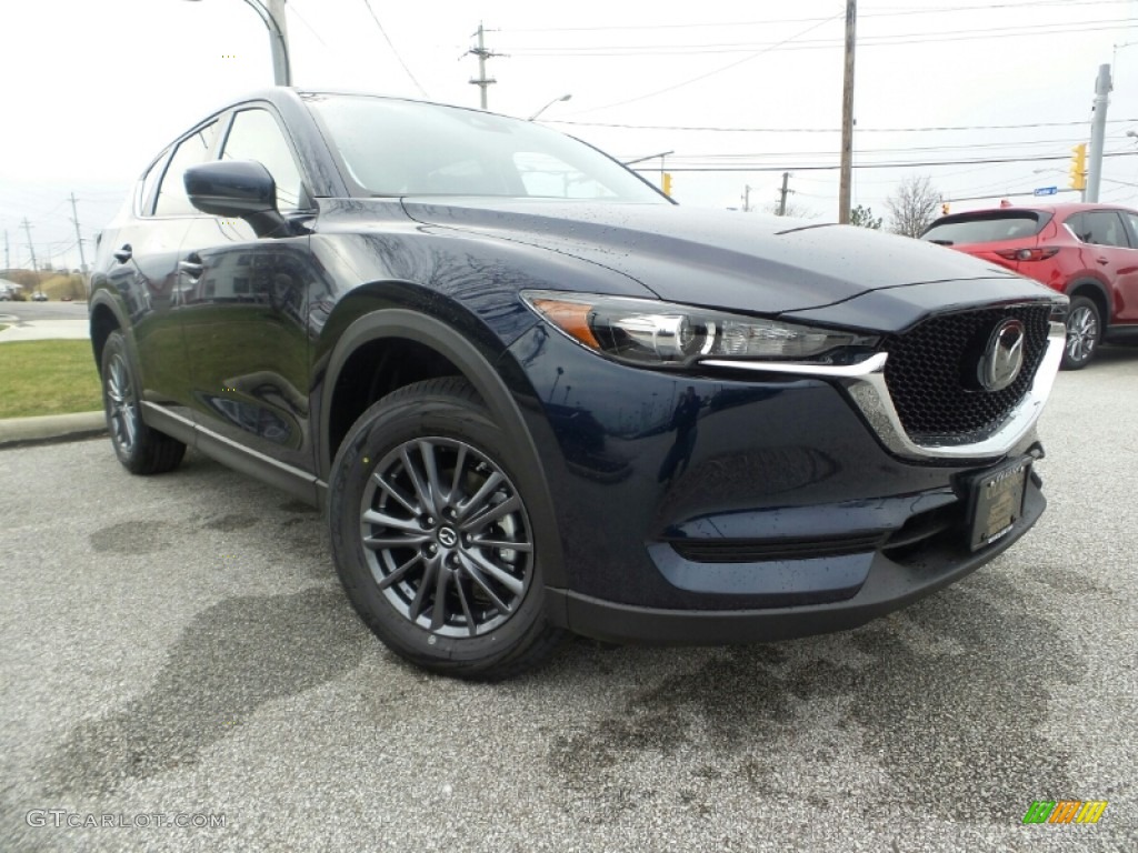 2020 CX-5 Touring AWD - Deep Crystal Blue Mica / Parchment photo #1