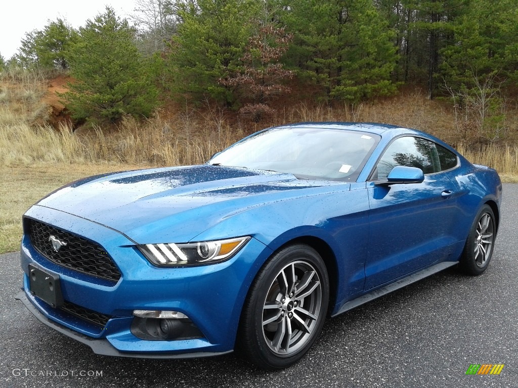 2017 Mustang Ecoboost Coupe - Lightning Blue / Ebony photo #2
