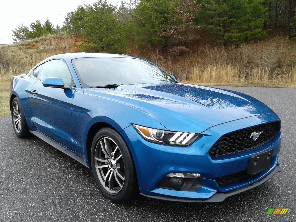 2017 Mustang Ecoboost Coupe - Lightning Blue / Ebony photo #4