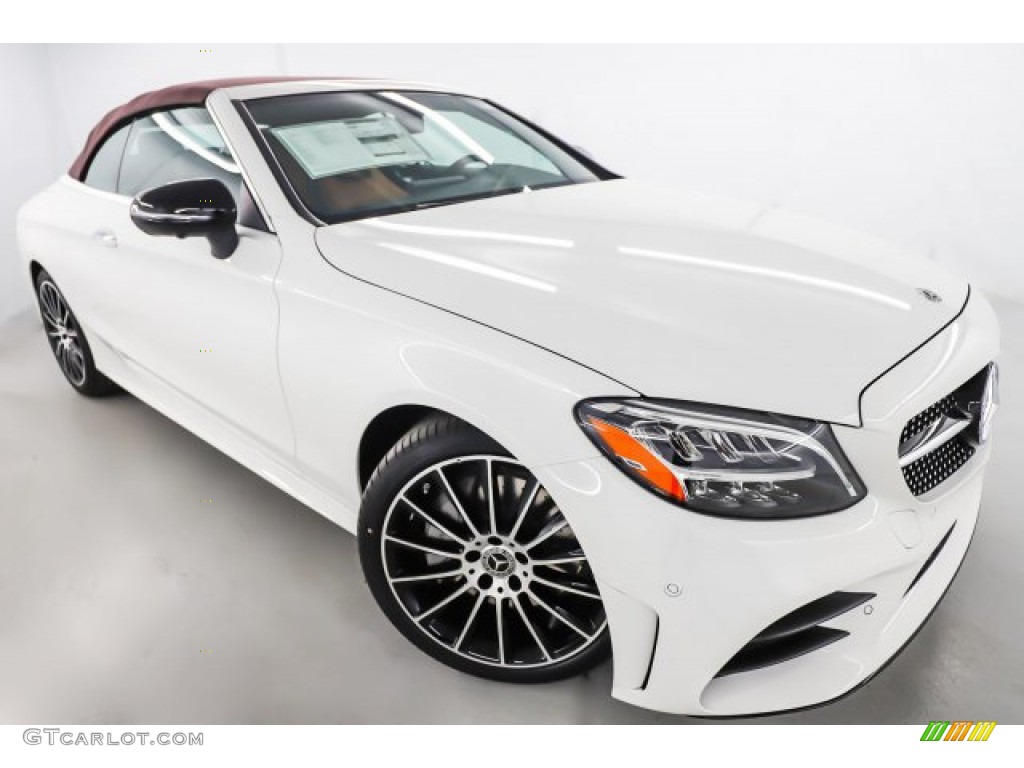 2020 C 300 Cabriolet - Polar White / Saddle Brown/Black photo #3