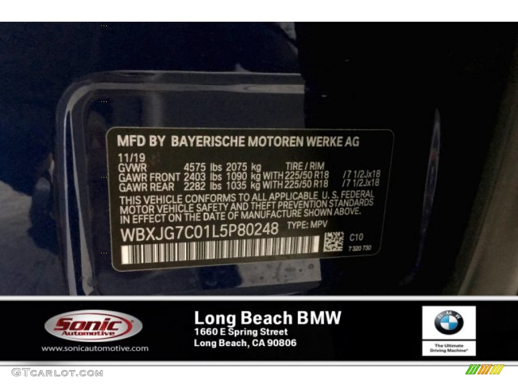 2020 X1 sDrive28i - Mediterranean Blue Metallic / Black photo #11