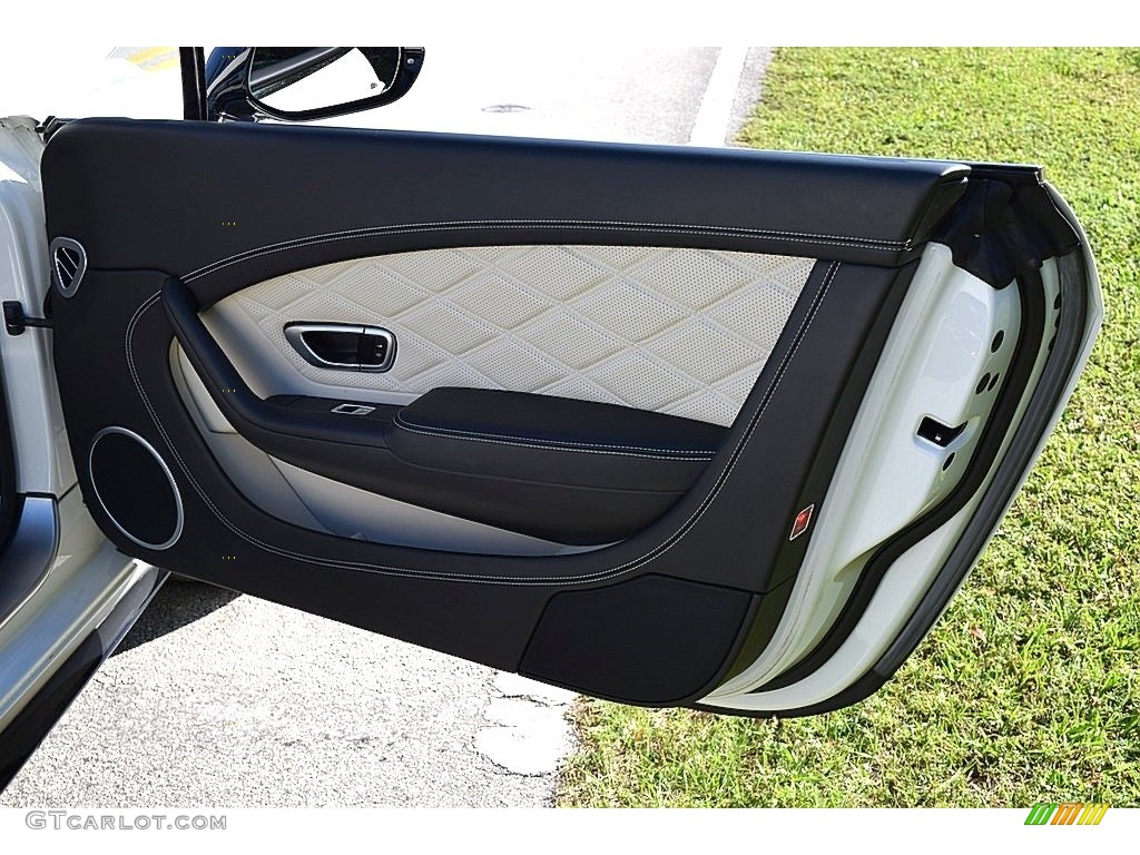 2015 Bentley Continental GT V8 S Convertible White/Black Door Panel Photo #136827814