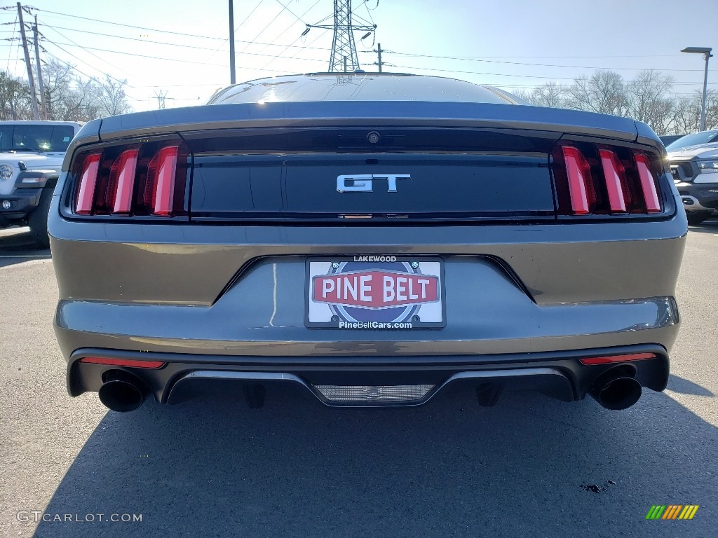 2016 Mustang GT Premium Coupe - Guard Metallic / Dark Saddle photo #13