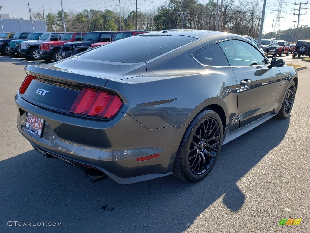 2016 Mustang GT Premium Coupe - Guard Metallic / Dark Saddle photo #14