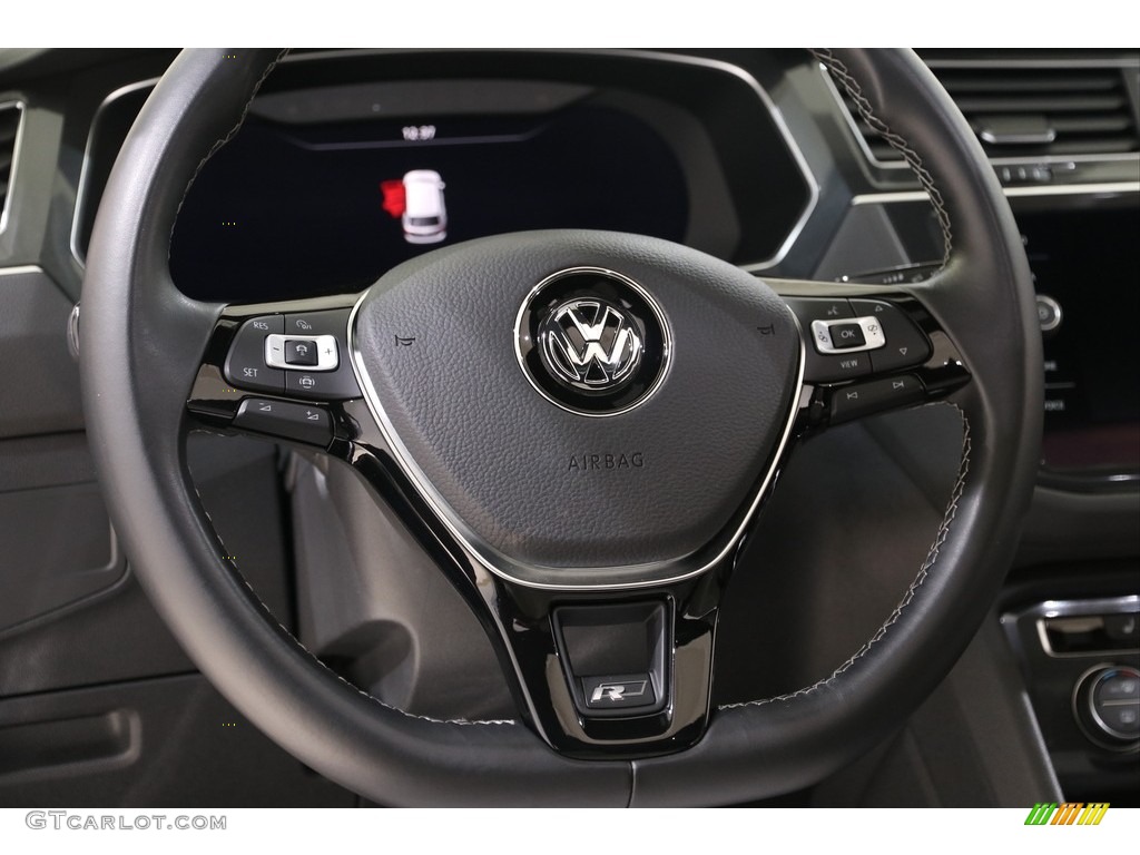 2019 Volkswagen Tiguan SEL R-Line 4MOTION Storm Gray Steering Wheel Photo #136833376