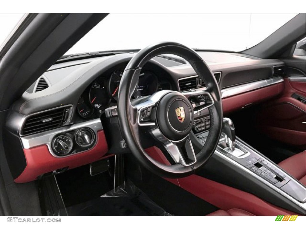 2019 Porsche 911 Carrera Cabriolet Bordeaux Red Steering Wheel Photo #136834972
