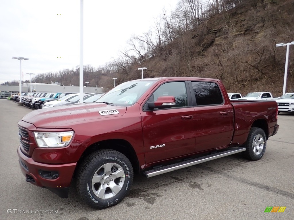 2020 1500 Big Horn Crew Cab 4x4 - Delmonico Red Pearl / Light Frost Beige/Black photo #1