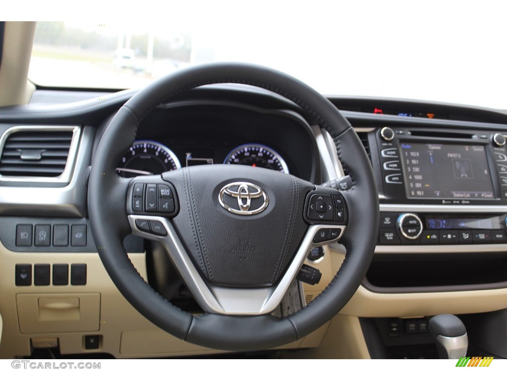 2019 Toyota Highlander XLE Almond Steering Wheel Photo #136841278