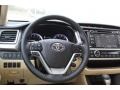 2019 Toyota Highlander Almond Interior Steering Wheel Photo