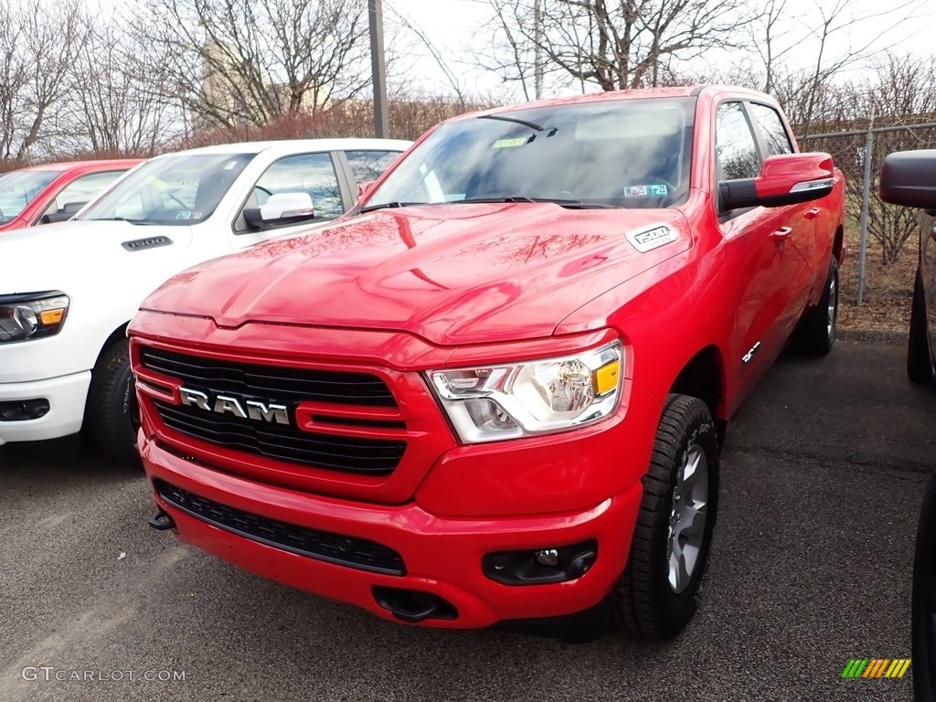 2020 1500 Big Horn Crew Cab 4x4 - Flame Red / Black/Diesel Gray photo #2