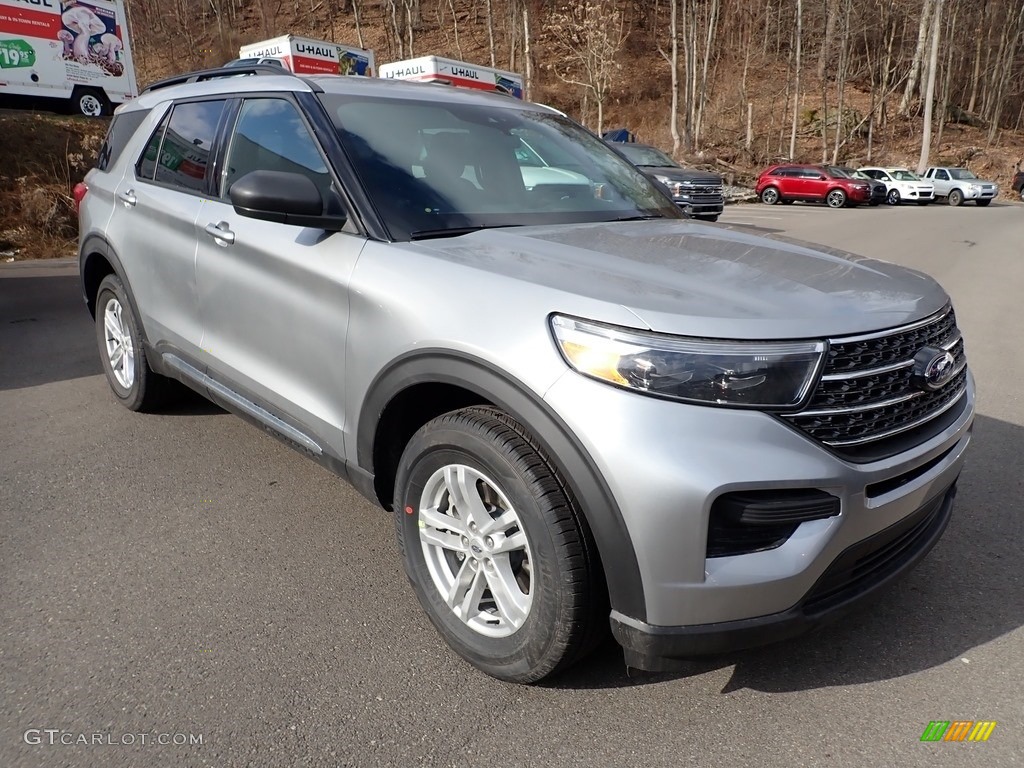 2020 Explorer XLT 4WD - Iconic Silver Metallic / Ebony photo #3