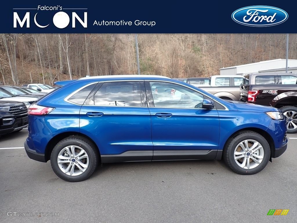 2020 Atlas Blue Metallic Ford Edge SEL AWD 136843510