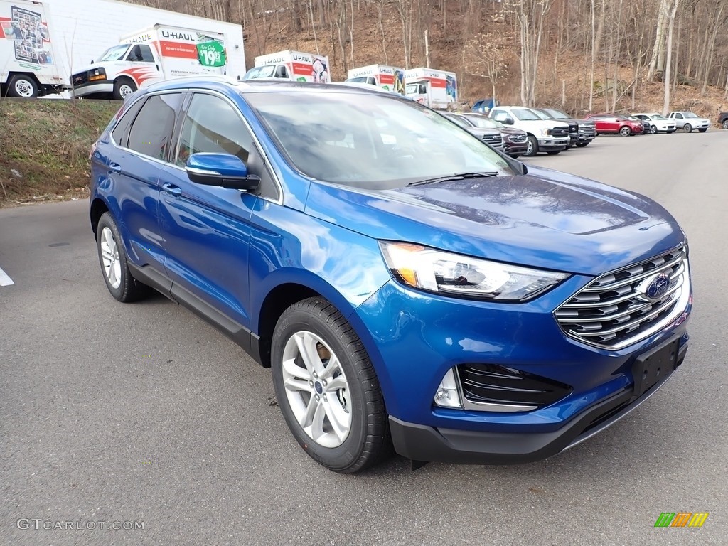 Atlas Blue Metallic 2020 Ford Edge SEL AWD Exterior Photo #136848578