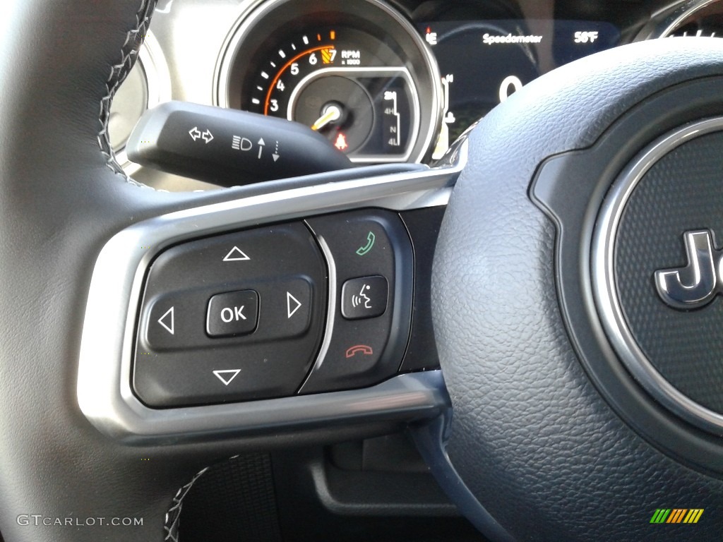 2020 Jeep Gladiator Overland 4x4 Black Steering Wheel Photo #136849214