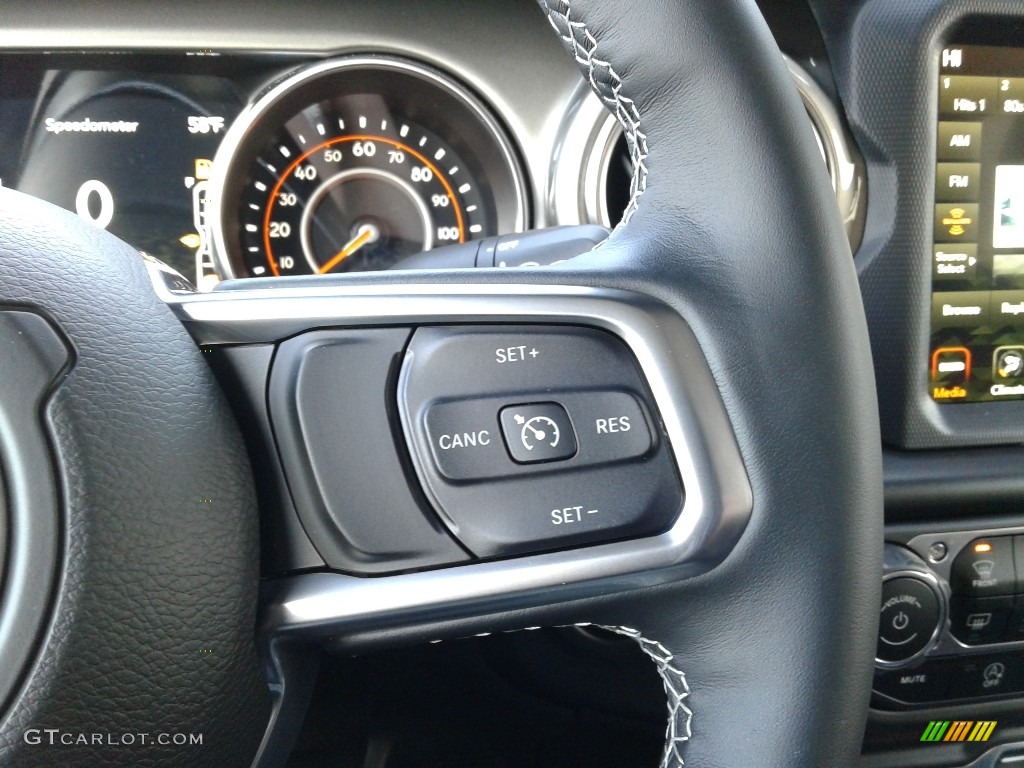 2020 Jeep Gladiator Overland 4x4 Black Steering Wheel Photo #136849238