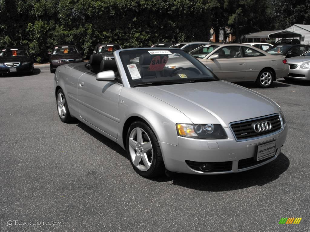 2004 A4 3.0 quattro Cabriolet - Light Silver Metallic / Black photo #5
