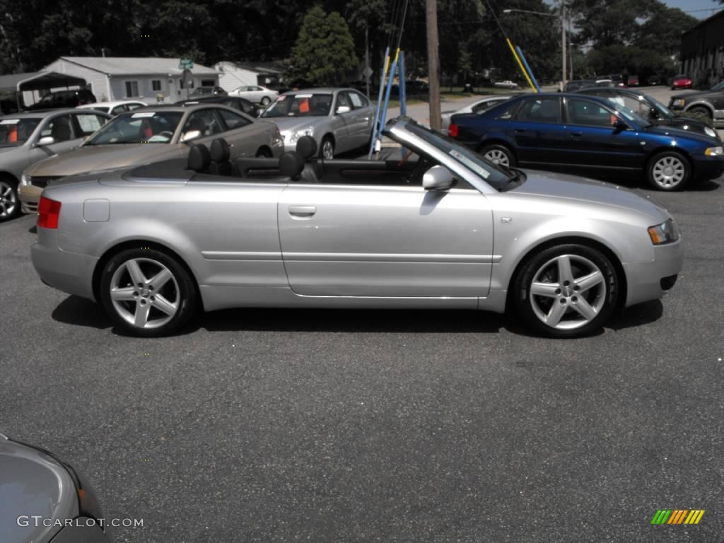 2004 A4 3.0 quattro Cabriolet - Light Silver Metallic / Black photo #6