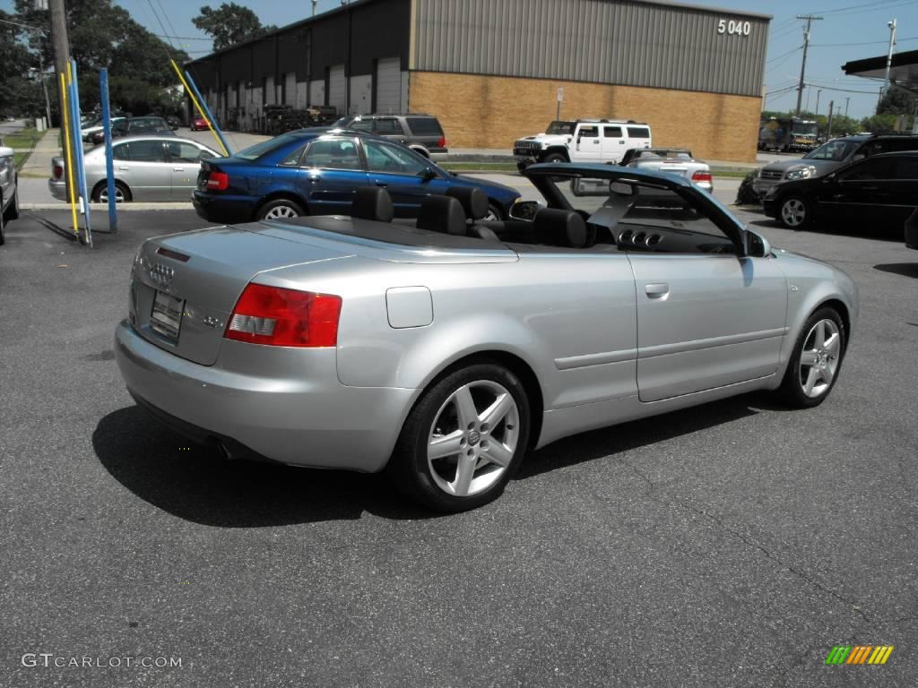 2004 A4 3.0 quattro Cabriolet - Light Silver Metallic / Black photo #7