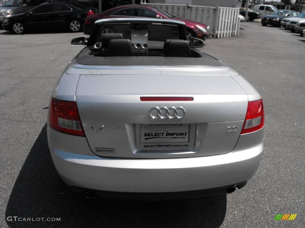 2004 A4 3.0 quattro Cabriolet - Light Silver Metallic / Black photo #8