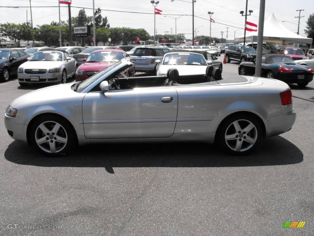2004 A4 3.0 quattro Cabriolet - Light Silver Metallic / Black photo #11