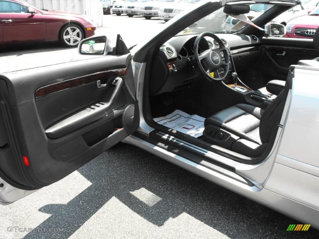 2004 A4 3.0 quattro Cabriolet - Light Silver Metallic / Black photo #13