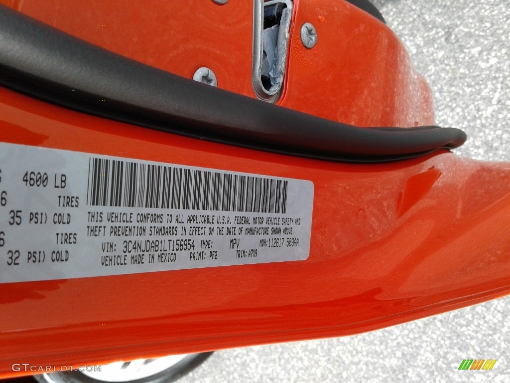 2020 Compass Sport 4x4 - Spitfire Orange / Black photo #2