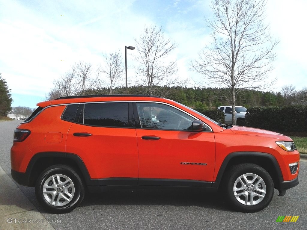 2020 Compass Sport 4x4 - Spitfire Orange / Black photo #6