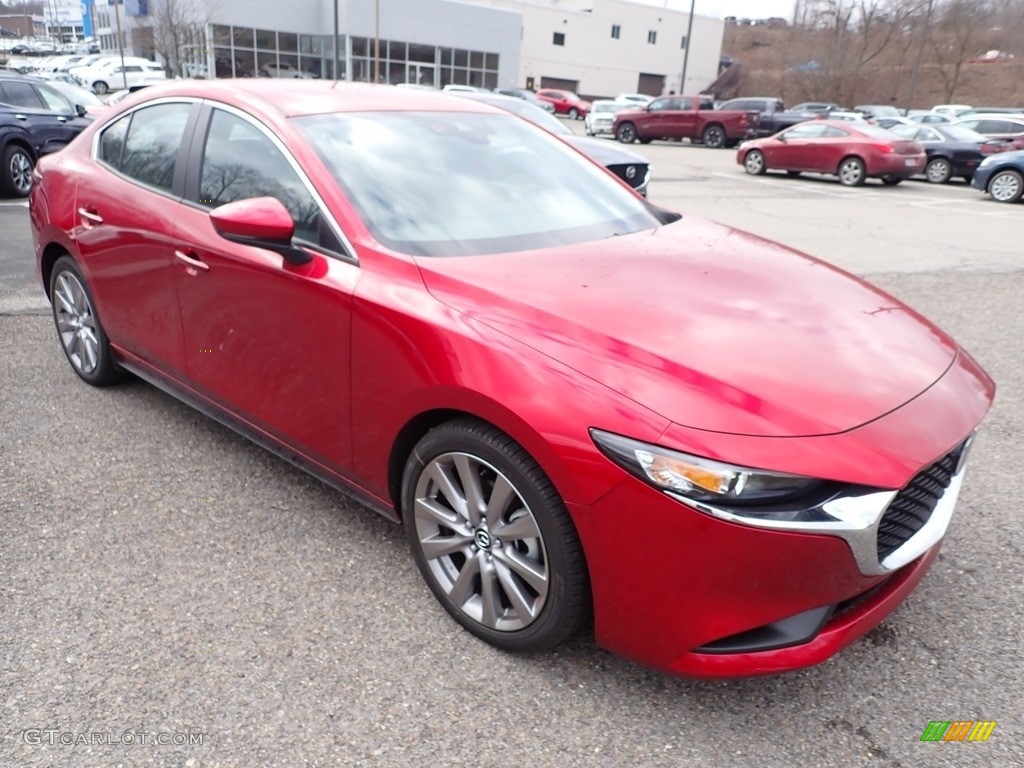 2020 MAZDA3 Select Sedan AWD - Soul Red Crystal Metallic / Black photo #3