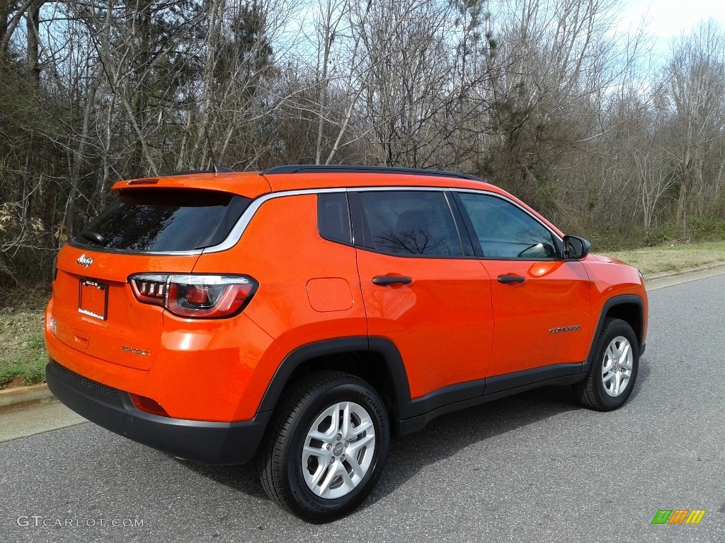 2020 Compass Sport 4x4 - Spitfire Orange / Black photo #7